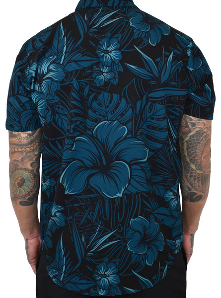 Teal-biscus' Aloha (Hawaiian) Shirt – Project X