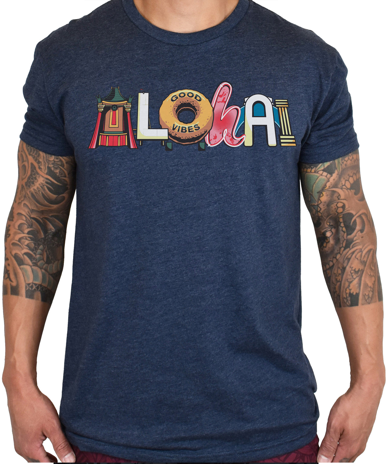 Men's 'ALOHA4LA' Midnight Tee -  PRE-ORDER. ITEM SHIPS 01.20