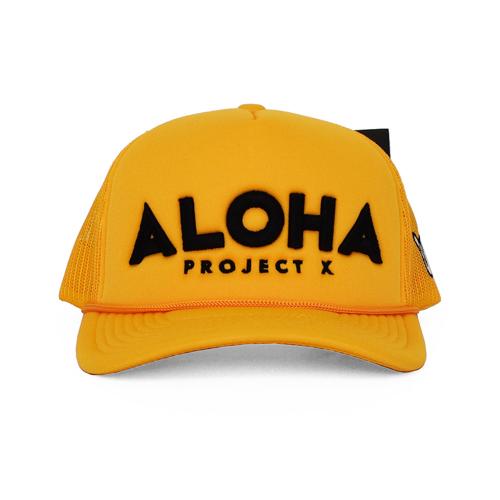 'Aloha from PX' Gold Embroidered Trucker Hat