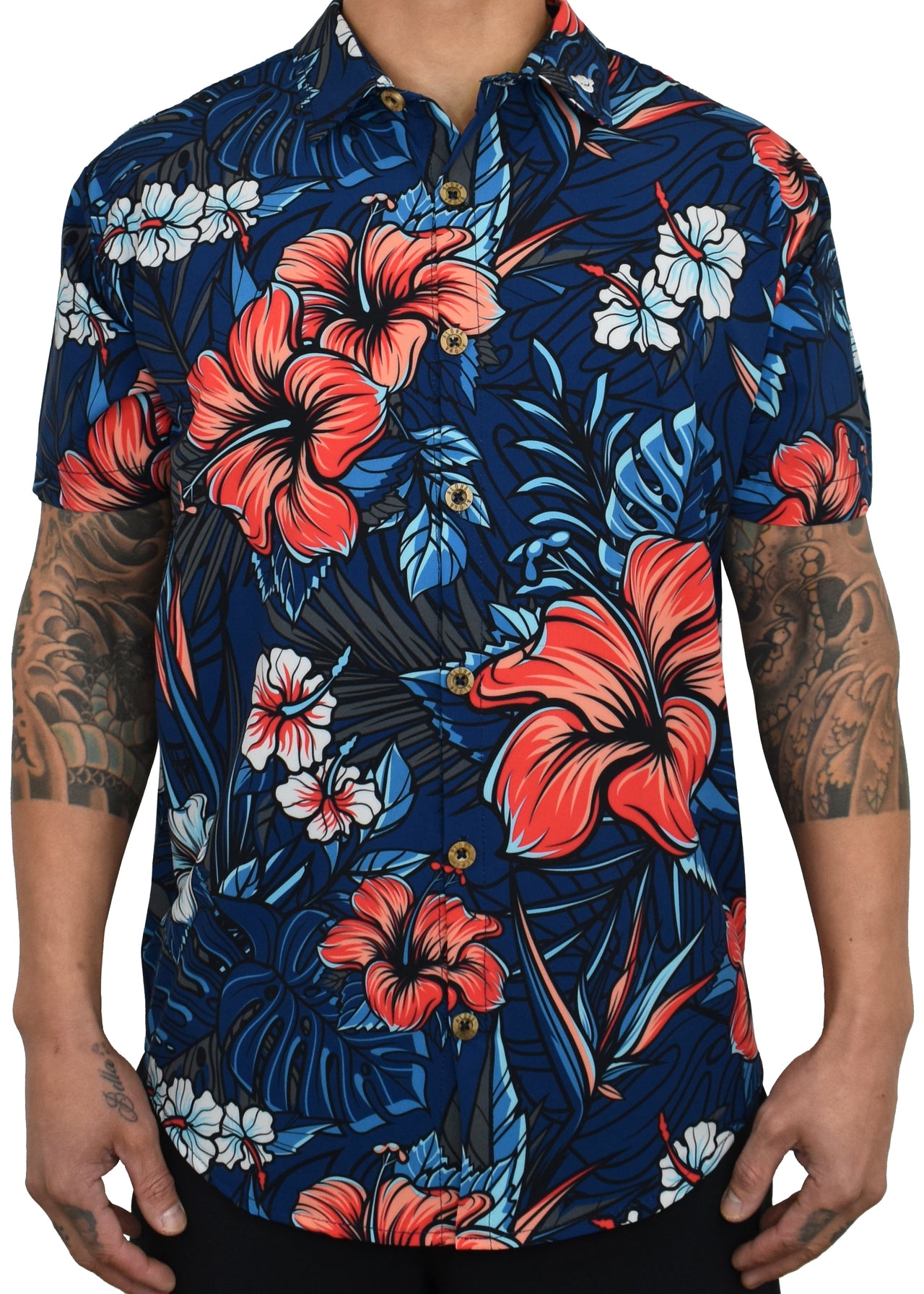 'Blue Hibiscus' ULTRA Aloha (Hawaiian) Shirt