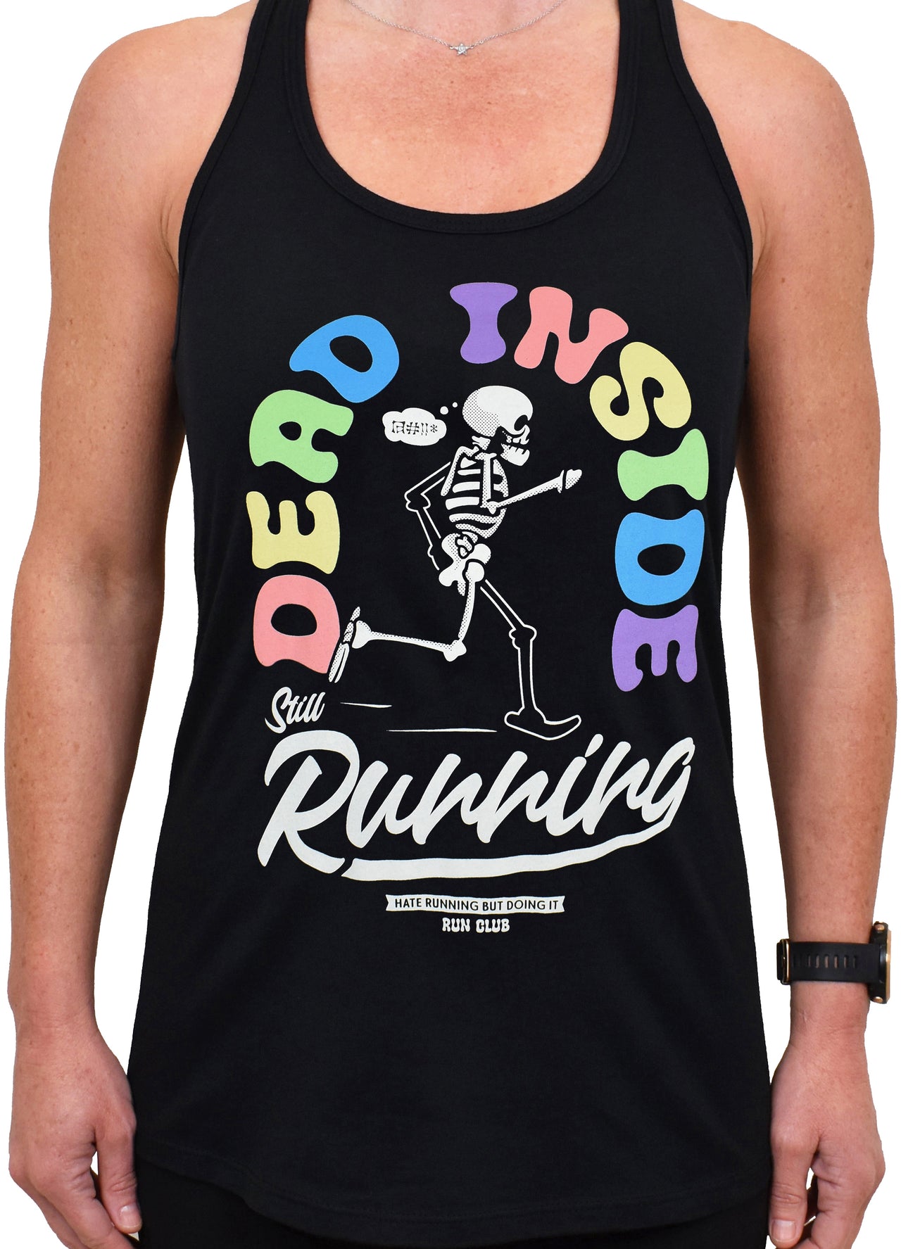 Women's 'Dead Inside - Running Club' Racerback Tank