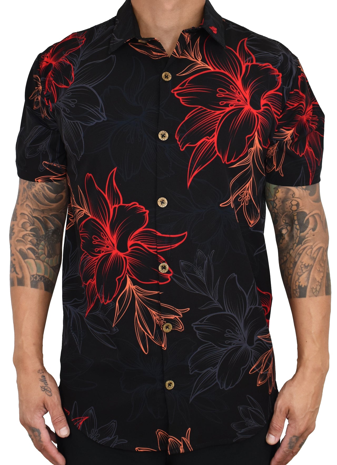 'Electric Lava Floral' ULTRA Aloha (Hawaiian) Shirt