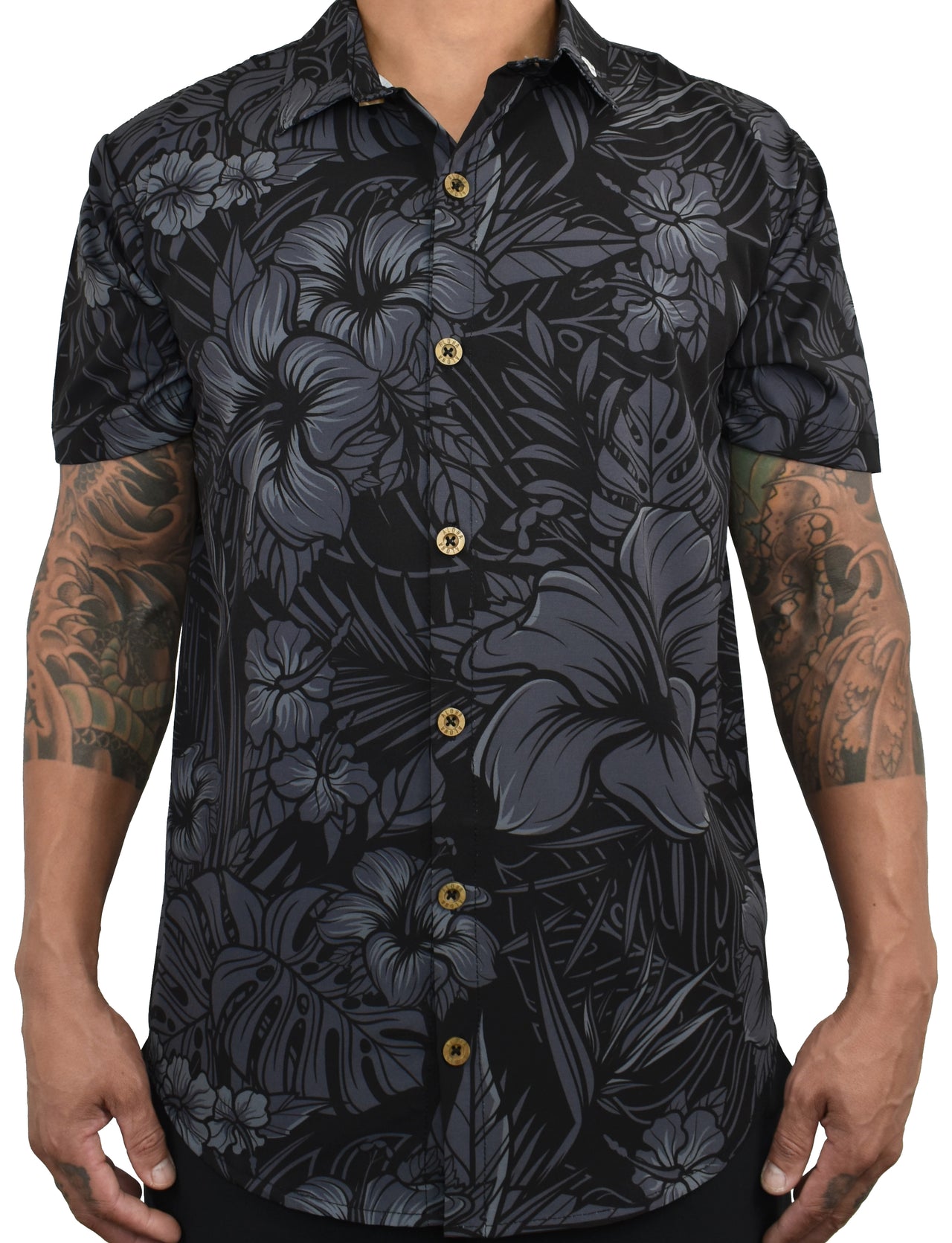 'Floral Lava Rock' ULTRA Aloha (Hawaiian) Shirt