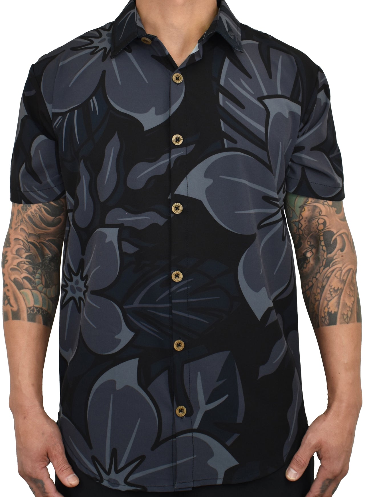 'Hana Hou! - Black Rock' ULTRA Aloha (Hawaiian) Shirt