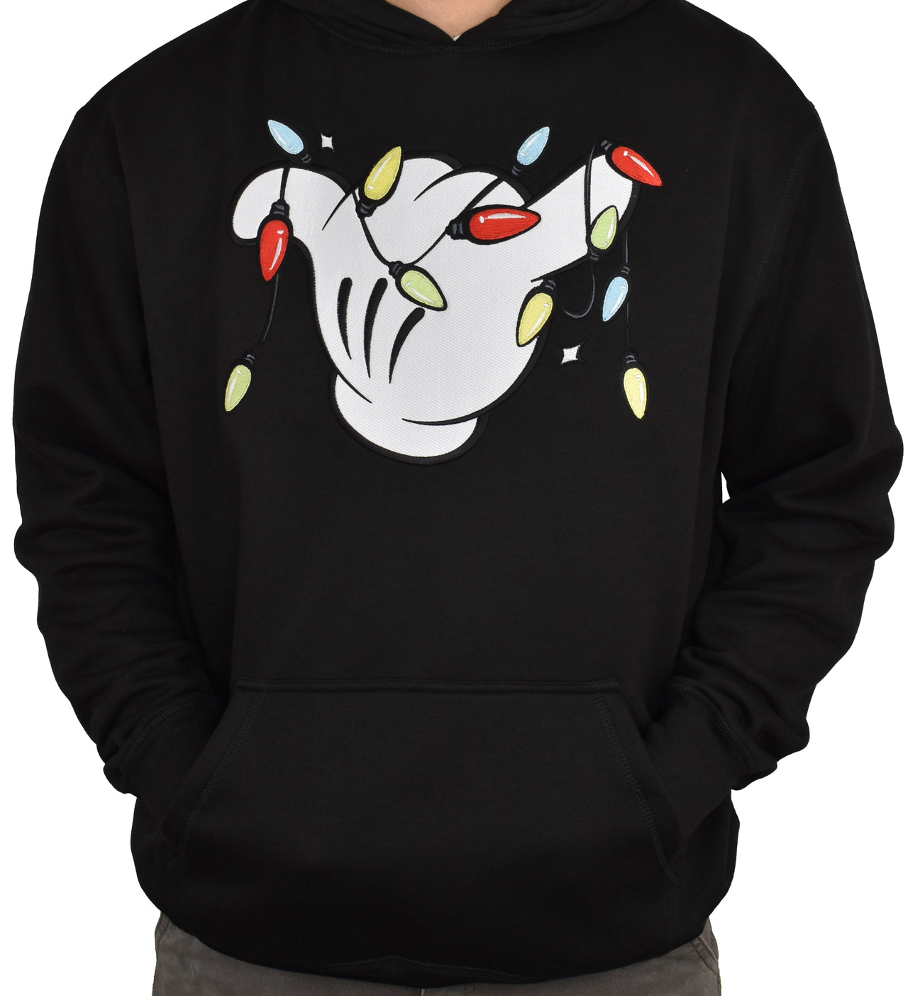 'Happiest Lights' Embroidered Hoodie