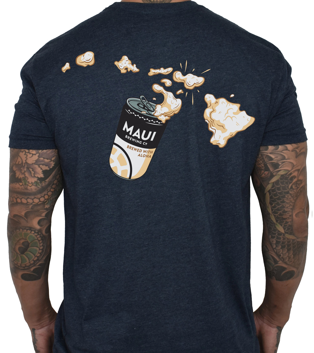 Men's 'Maui Brewing - Brewed with Aloha' Midnight Tee-  PRE-ORDER. ITEM SHIPS 03.26