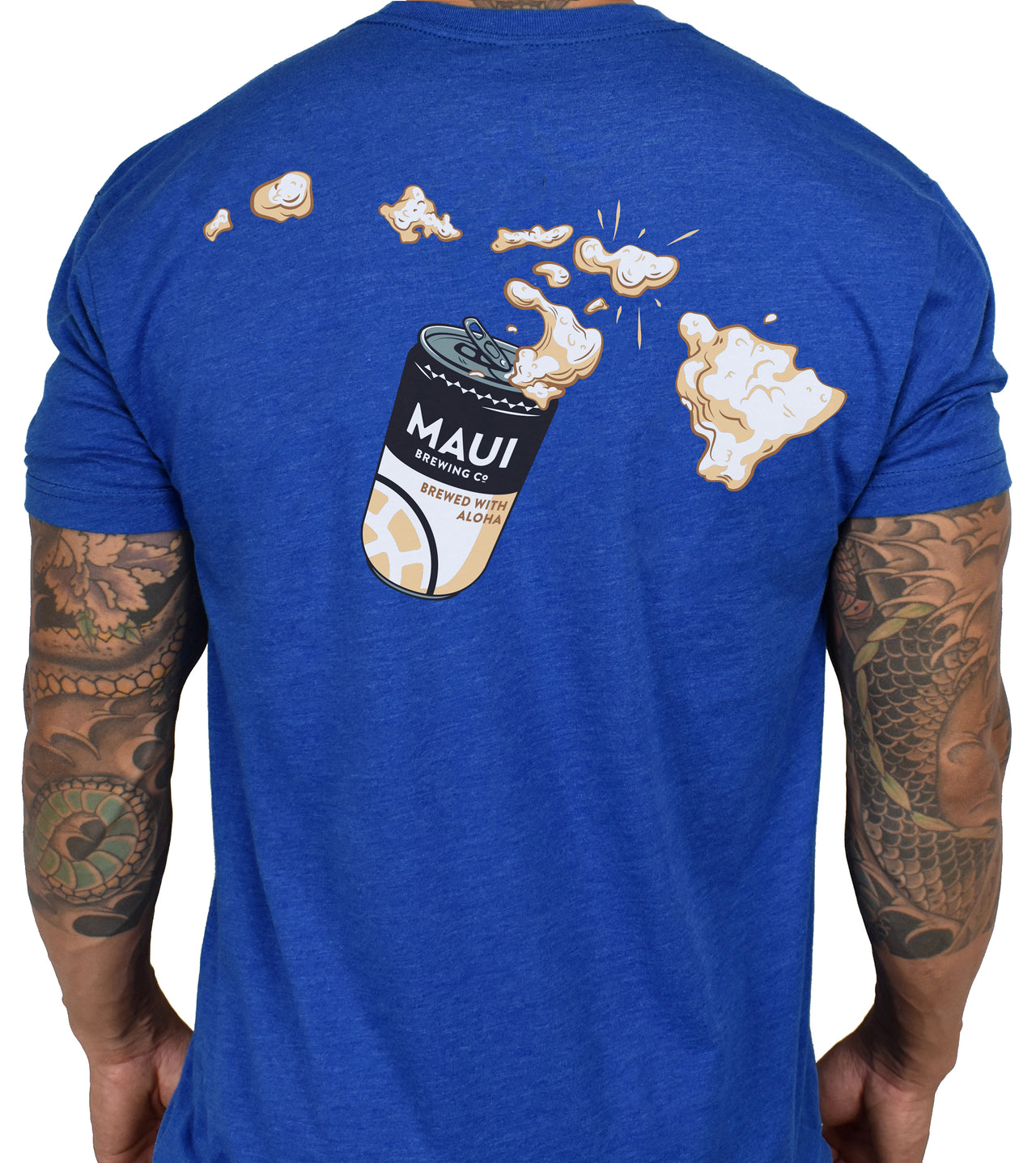 Men's 'Maui Brewing - Brewed with Aloha' Royal Tee-  PRE-ORDER. ITEM SHIPS 03.26