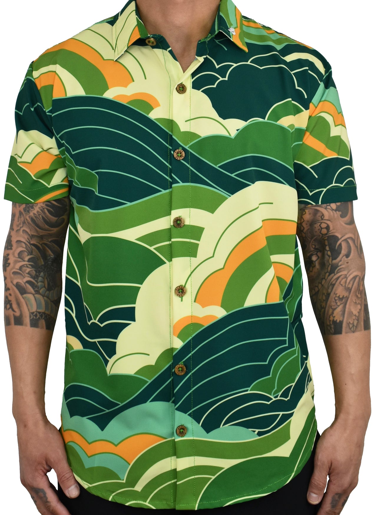 'SunKiss Kiwi' ULTRA Aloha (Hawaiian) Shirt