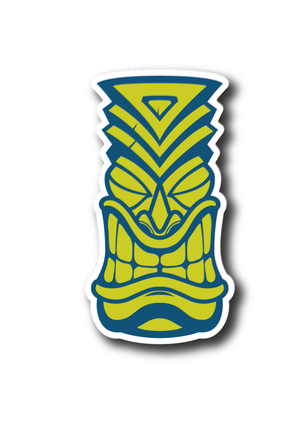 'Green/Blue Tiki' - Sticker