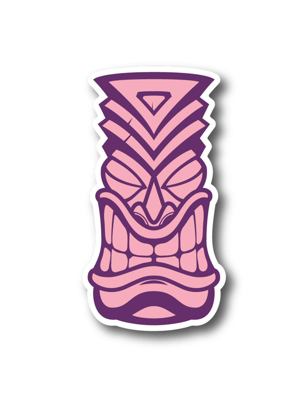 'Pink/Purple Tiki' - Sticker