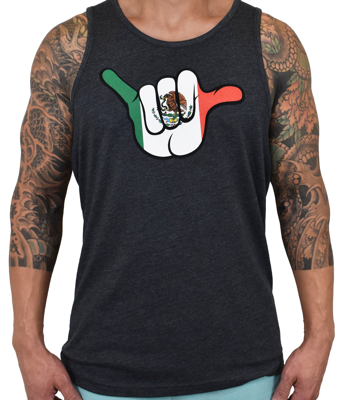 Men's 'Mexican Flag Shaka' Tank