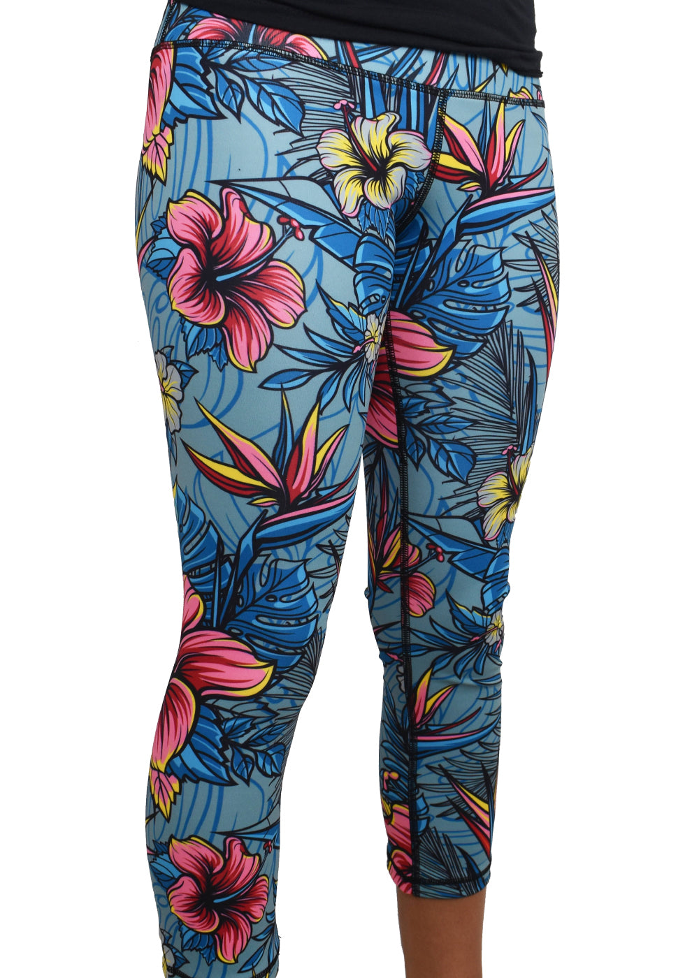 Women's 'Pink Hibiscus' Leggings