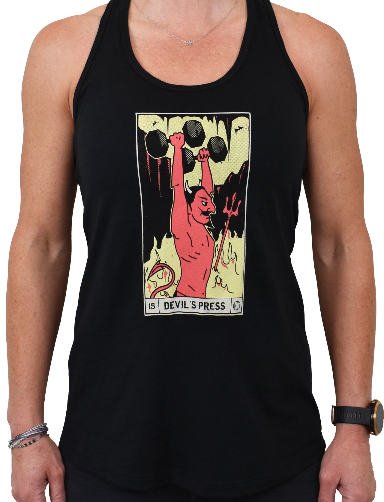 Women's 'DEVIL'S PRESS Tarot Card' Racerback Tank