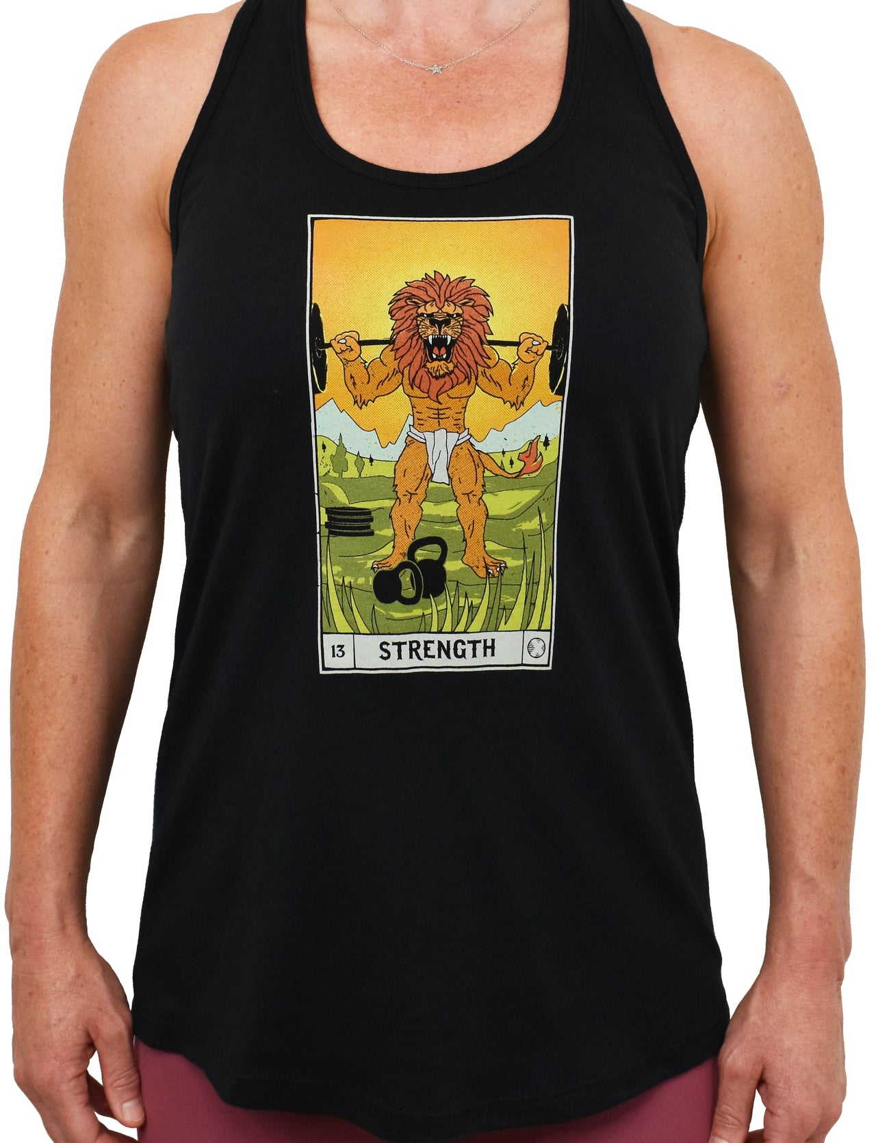 Women's 'STRENGTH Tarot Card' Racerback Tank