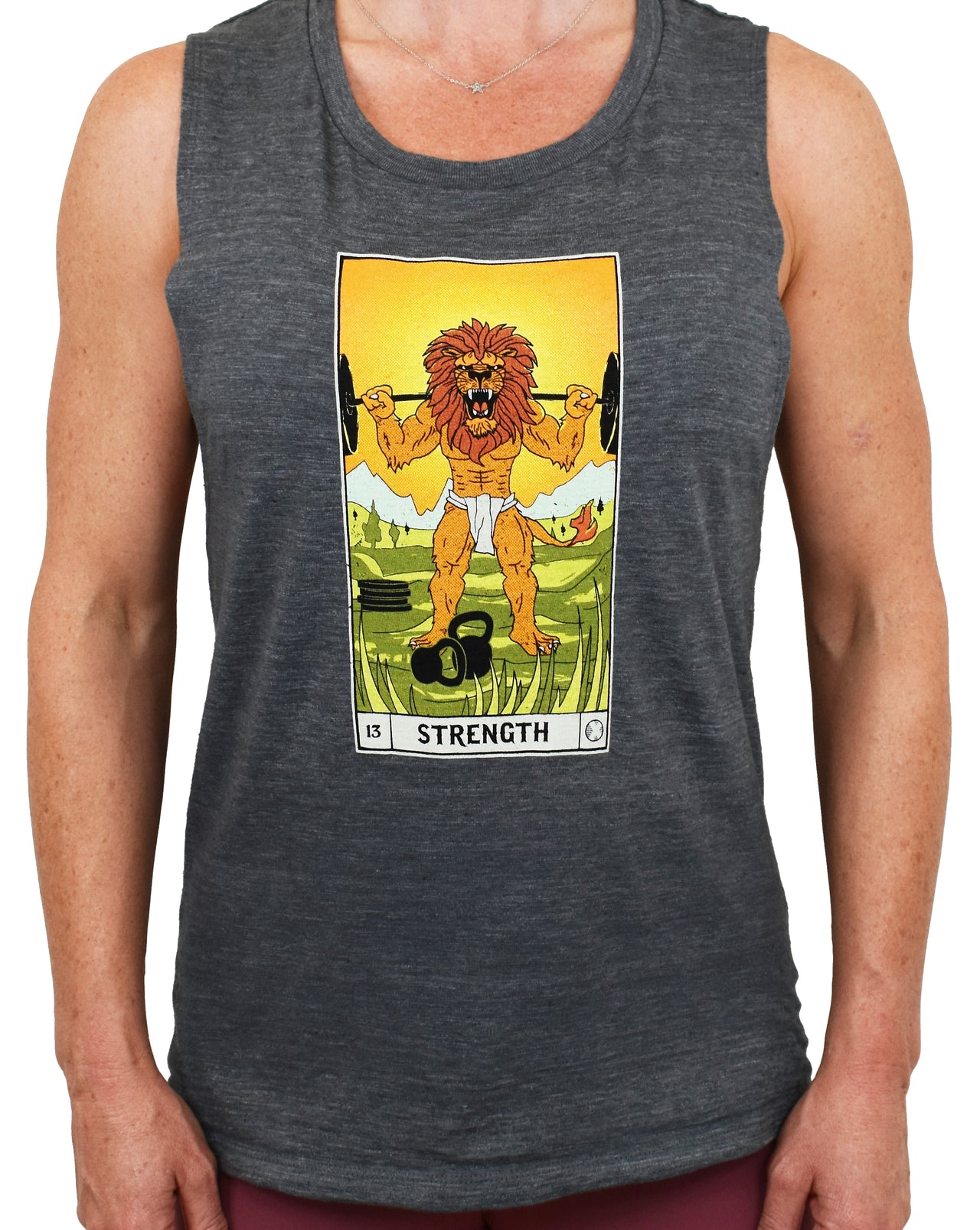 Women's 'STRENGTH Tarot Card' Muscle Tank