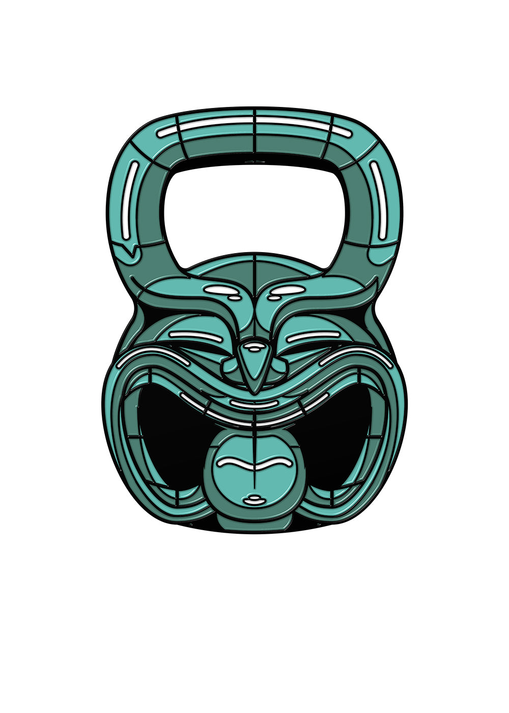 Teal 'Tiki KB' Trading Pin